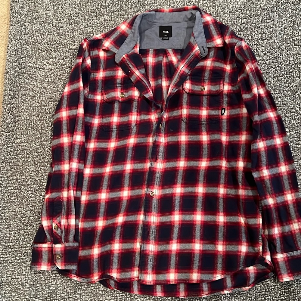 Vans flannel button down shirt